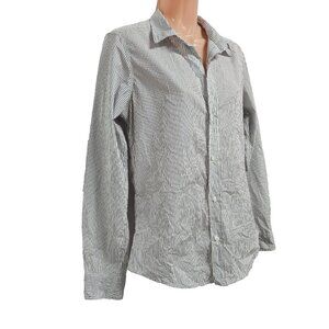 Frank & Eileen Barry The Signature Crinkled Classic White Striped Italian Poplin